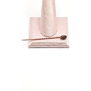 Antique 15ct Gold Stick Pin Pearl & Ruby Victorian Edwardian